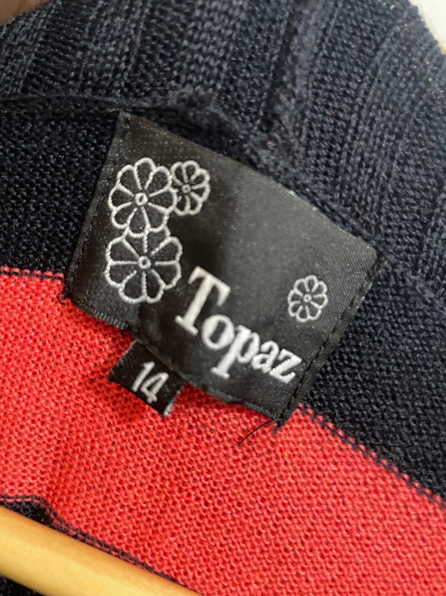 (14) Topaz | High Neck Striped Sweater