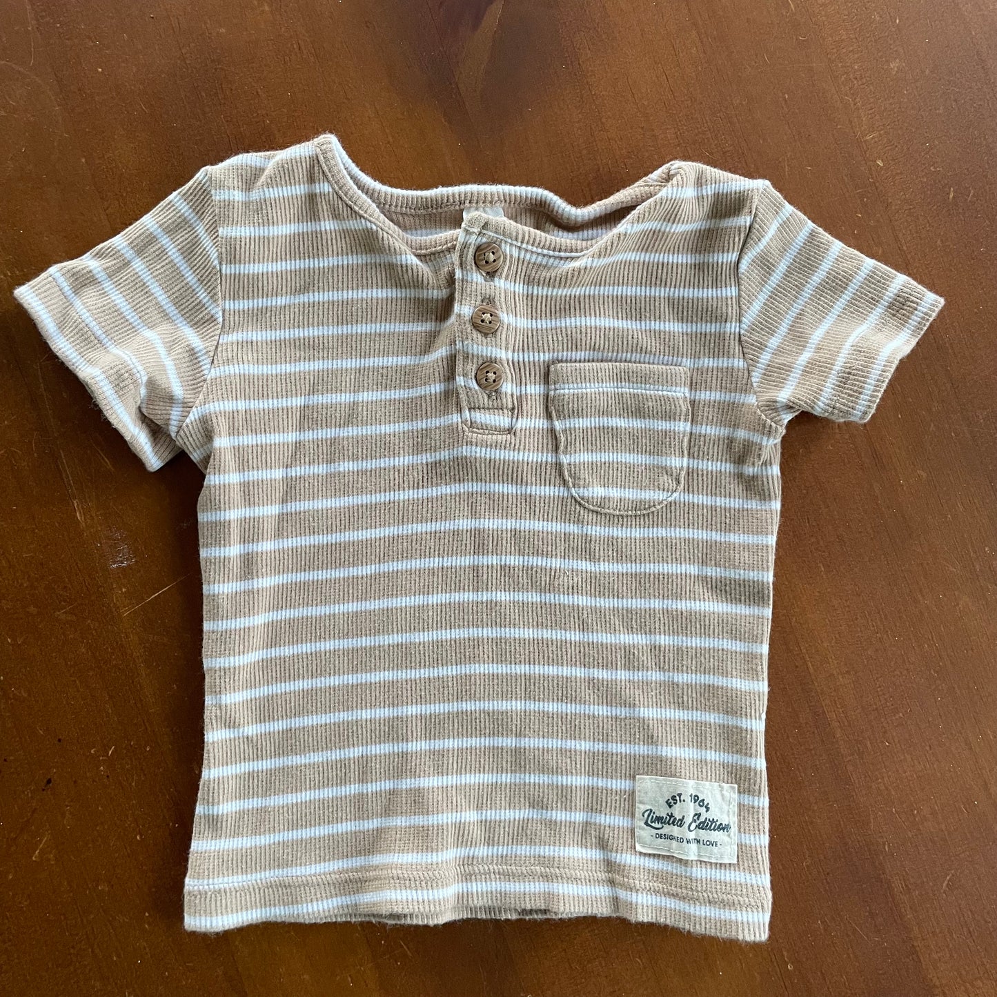 (00) Dymples Beige/Cream striped tee