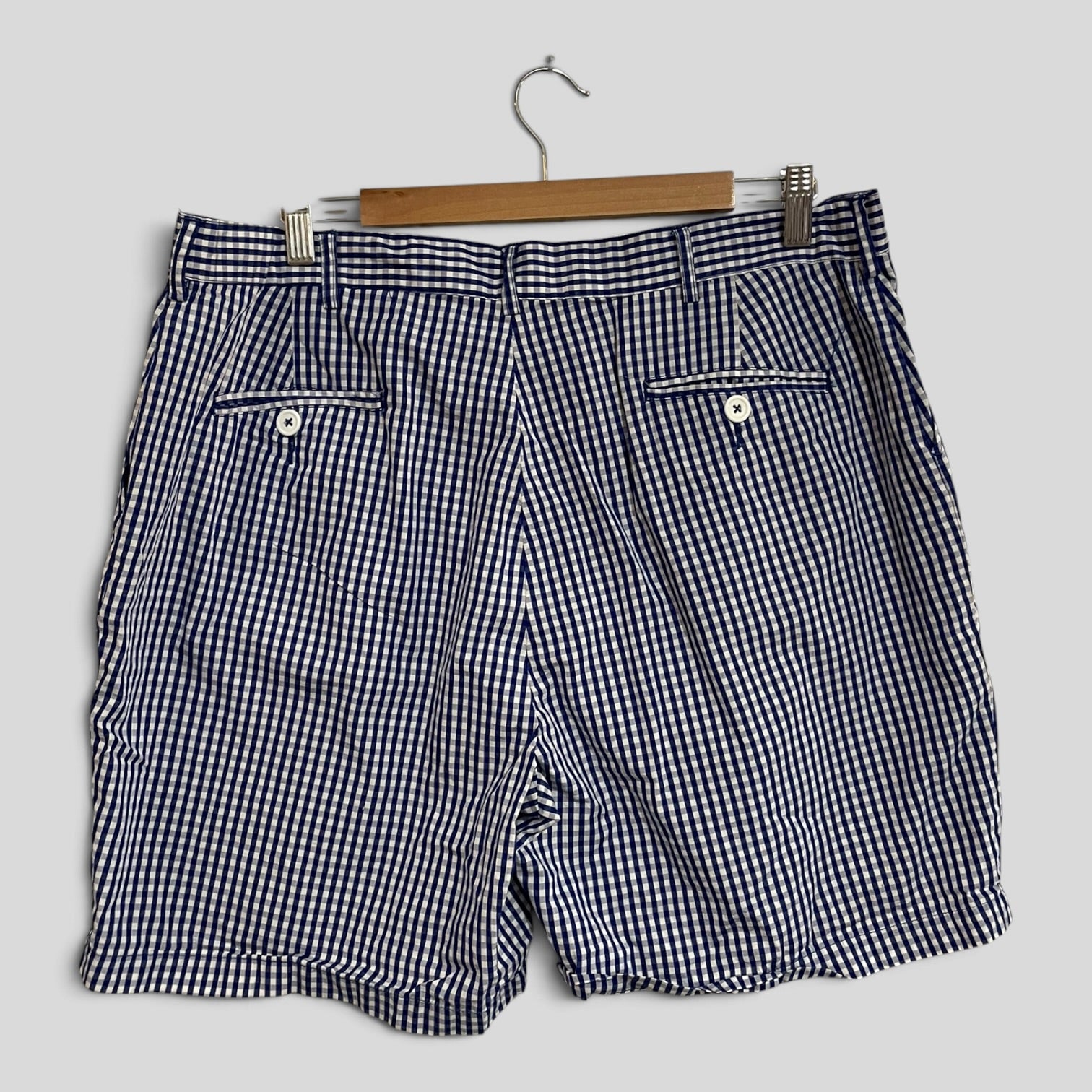 Image of (38) Dust N Boots | Blue Gingham Shorts