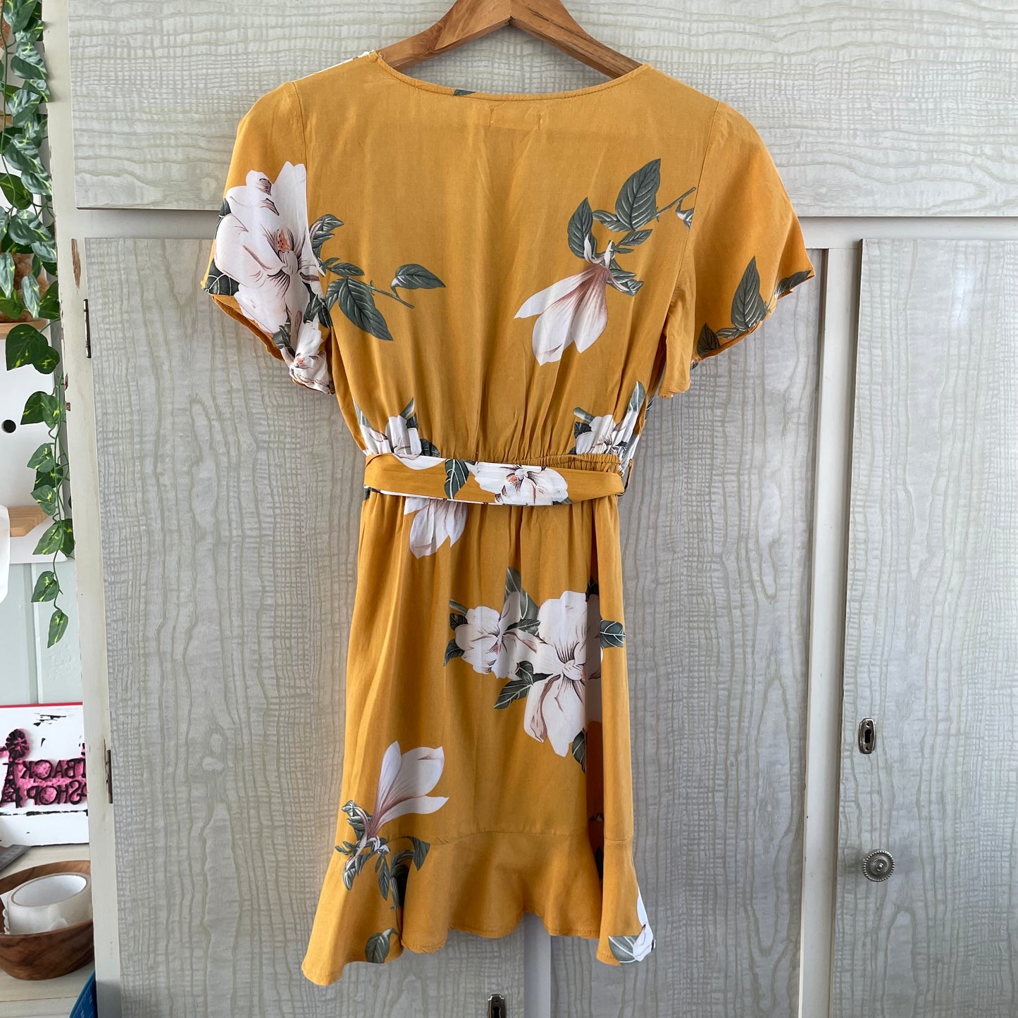 (8) Grace & Co Orange Floral dress