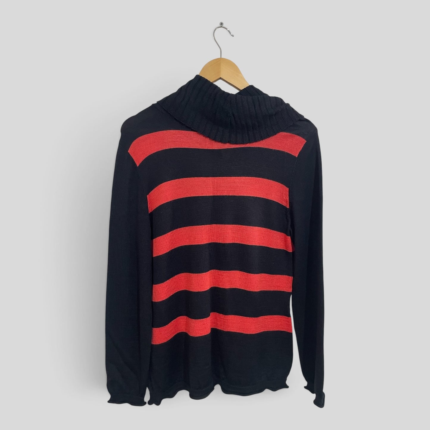 (14) Topaz | High Neck Striped Sweater
