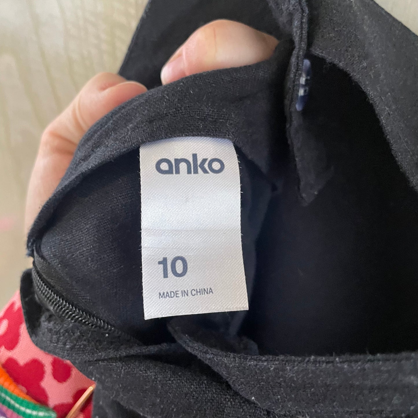 (10) Black Linen overalls/ playsuit Anko