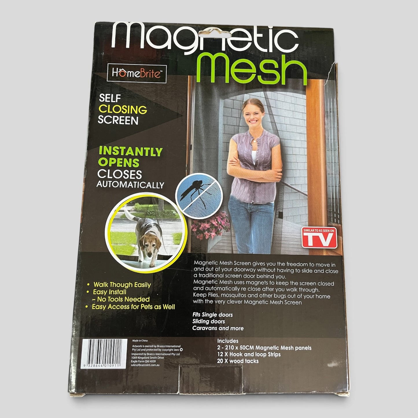 Magnetic Mesh Self Closing Door Screen 2 x 210cmx50cm