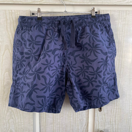 (L) Purple Palm Shorts