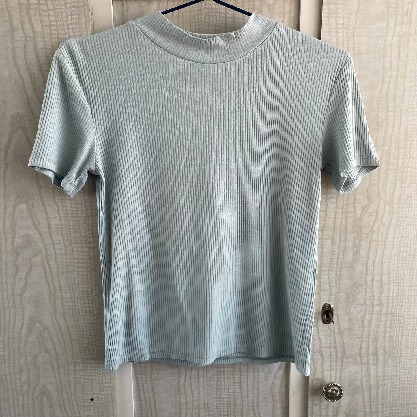 (S) Zara light green ribbed tee