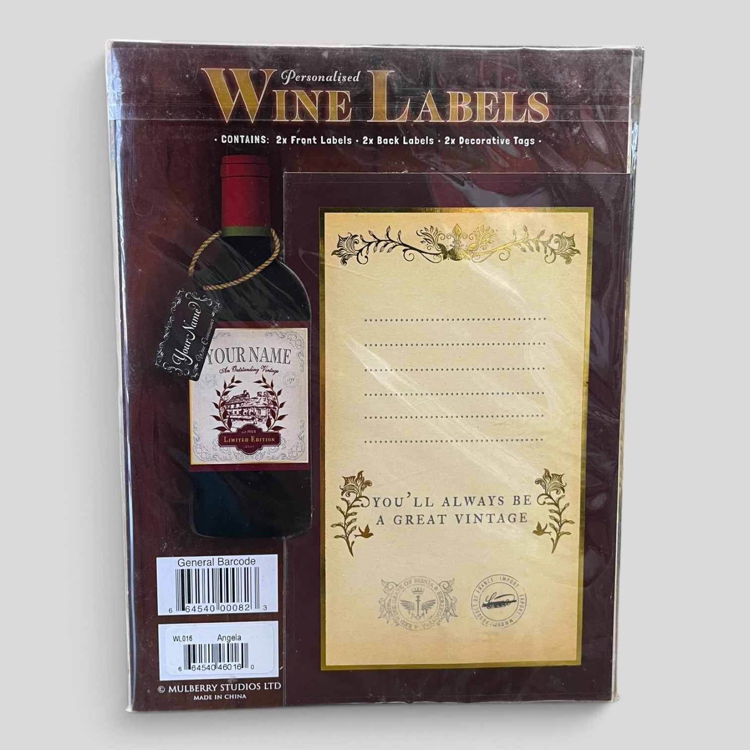 Image of Angela | Personalised Wine Label | BWNT