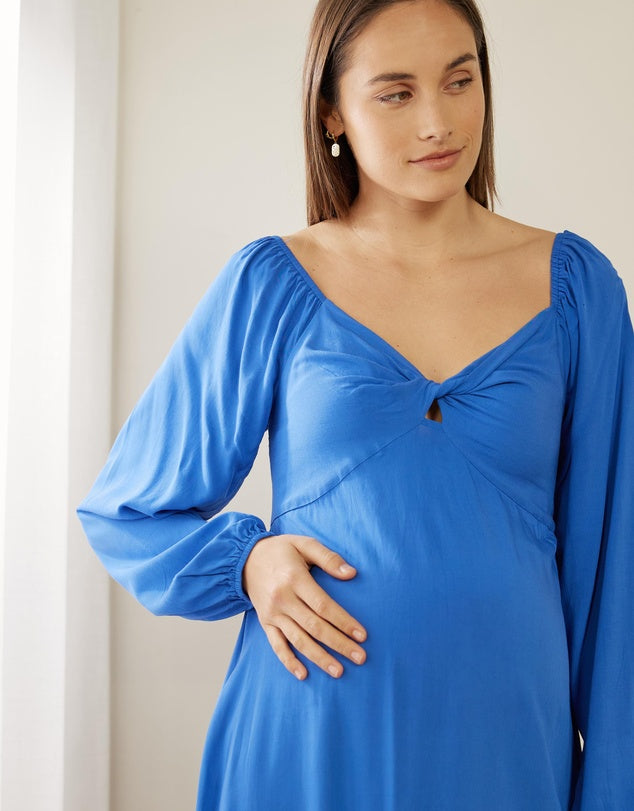 (14) Atmos & Here Blue Maternity Dress