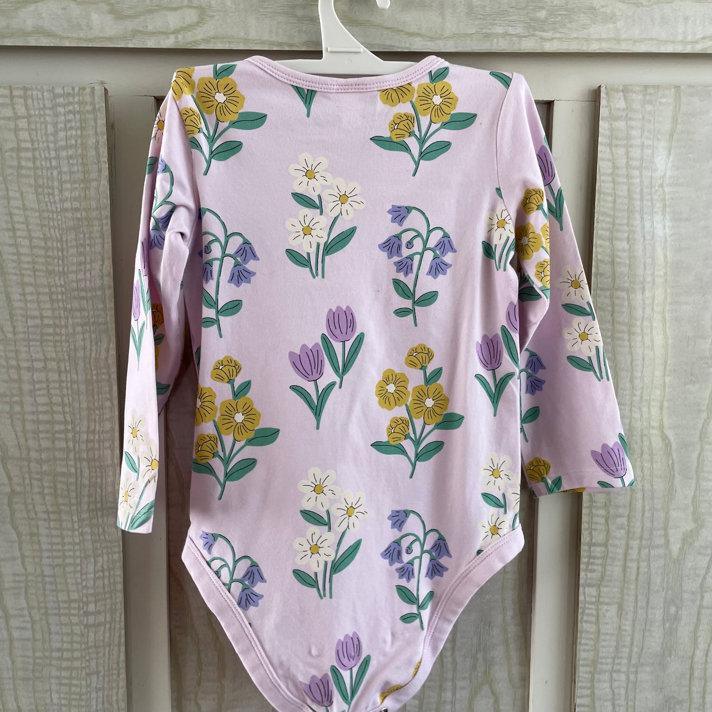 (1) Organic Cotton L/S Onesie Pink Florals