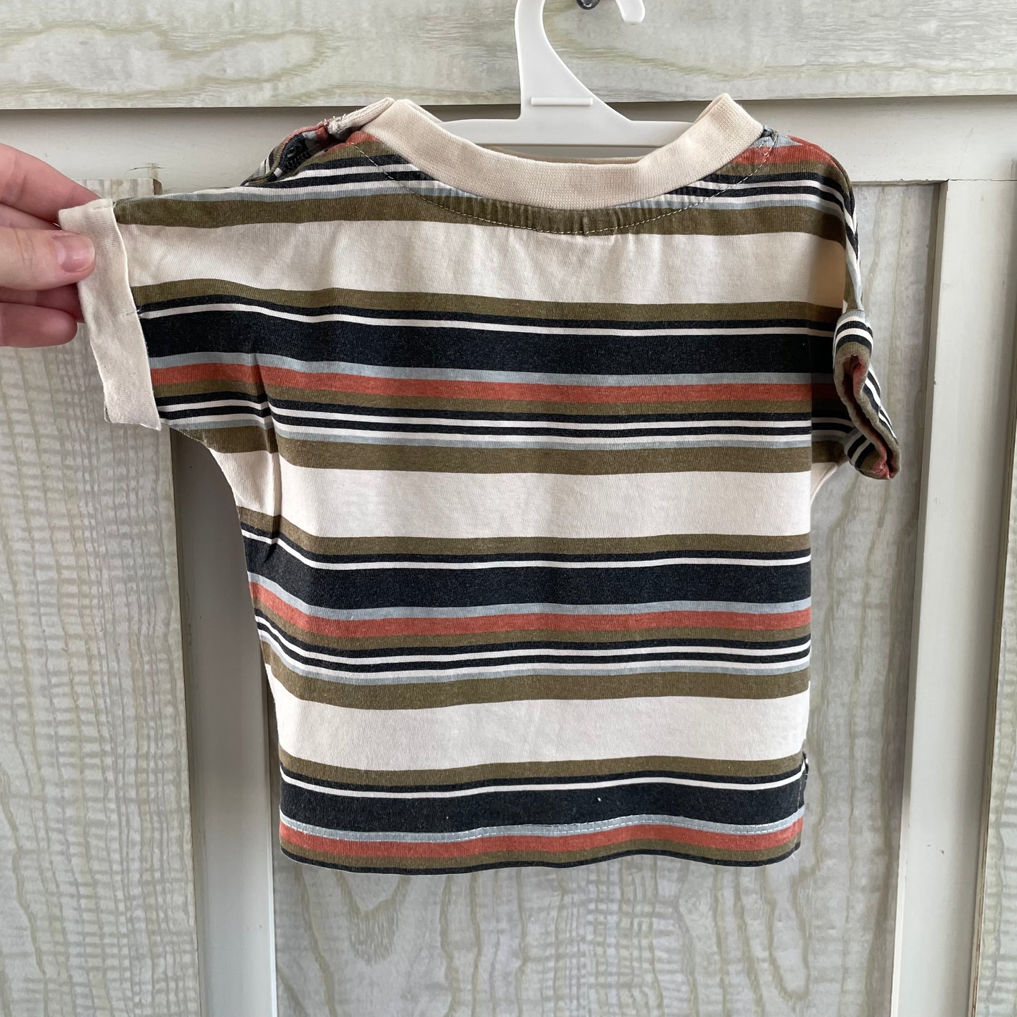 (000) Baby Berry Retro Striped Tee