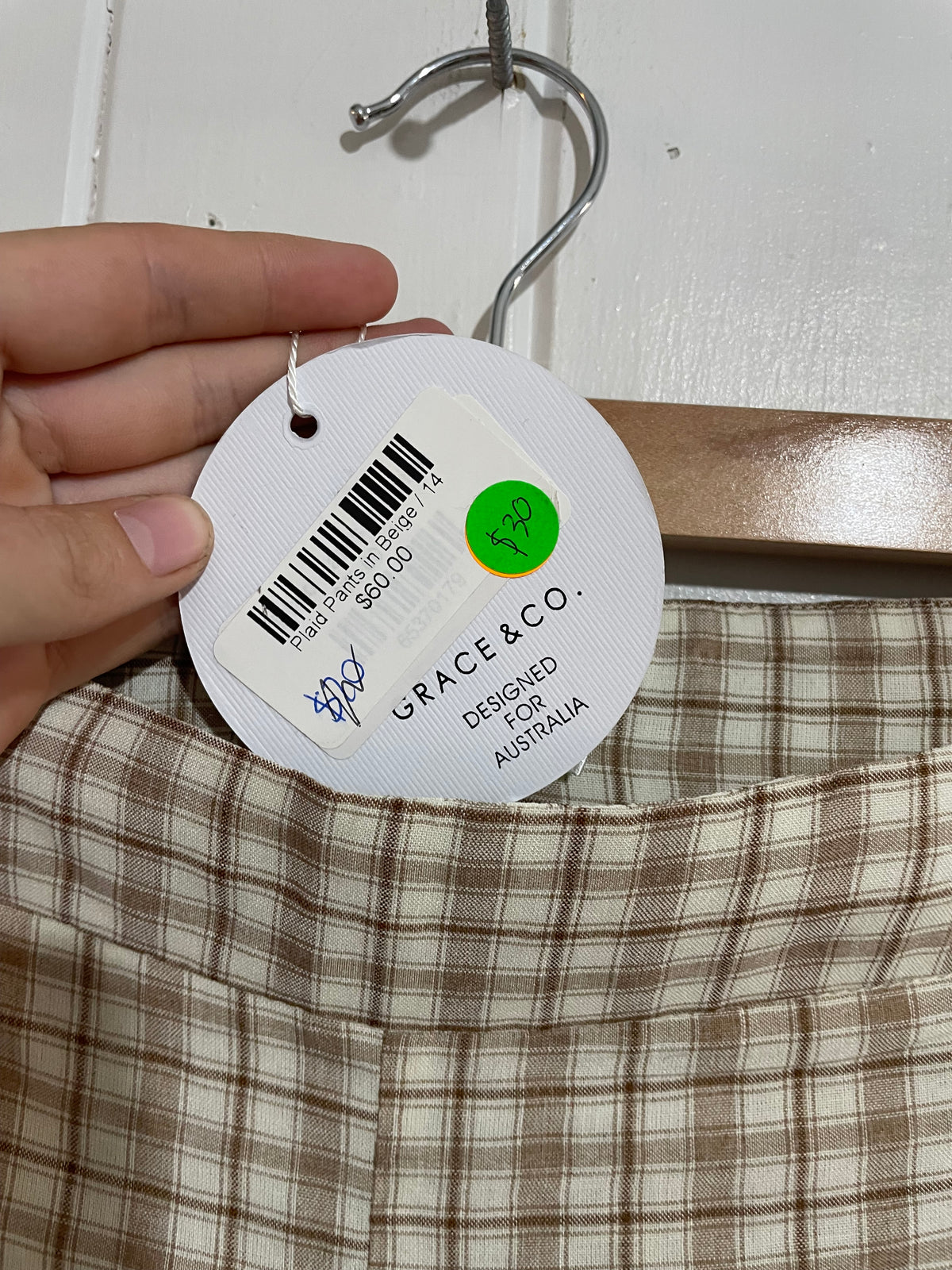 (12) Grace & Co | Gingham Pants | BNWT