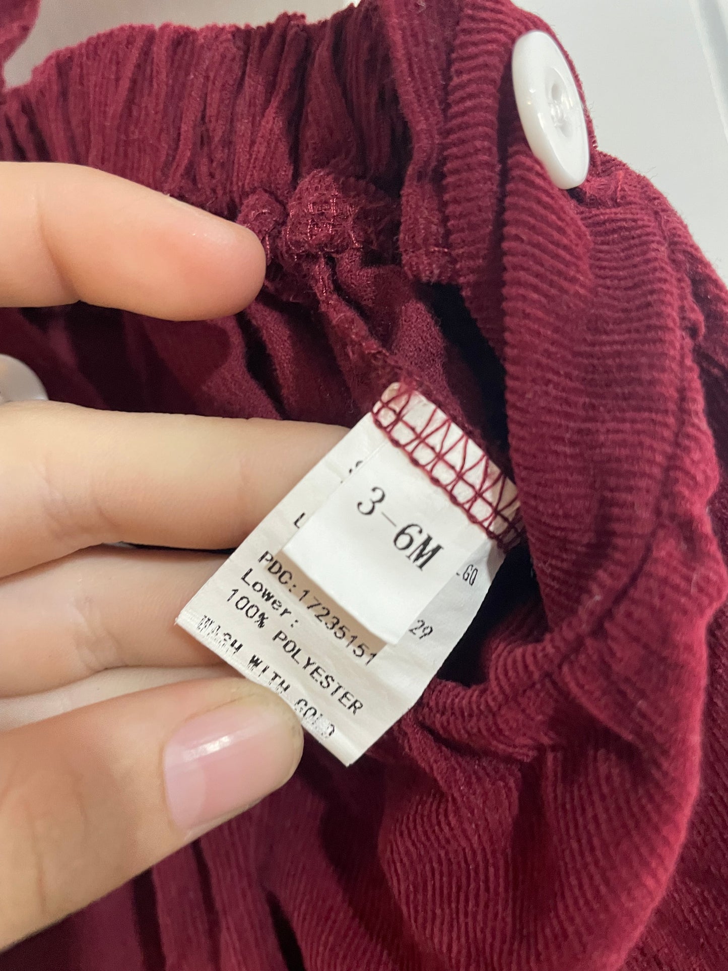 (3-6m) Curdory Dress Maroon