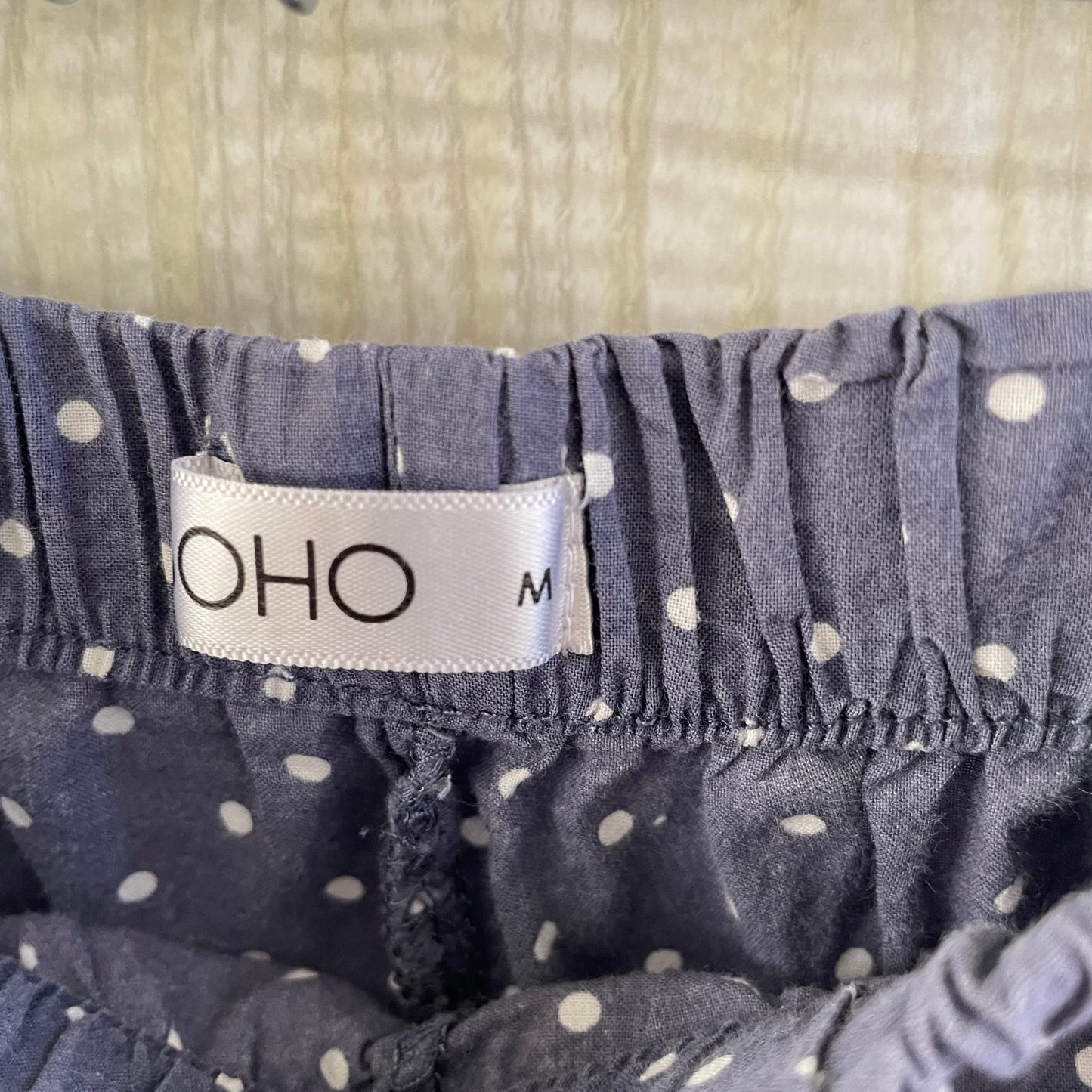 (M) SOHO Navy Polka Dots cotton shorts