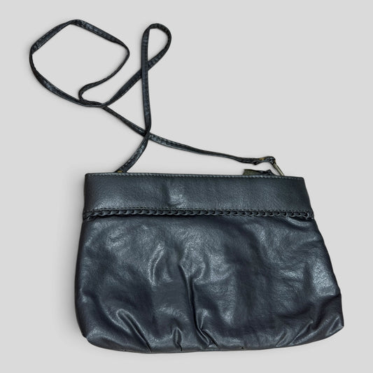 Handbag | Black Plait Accent