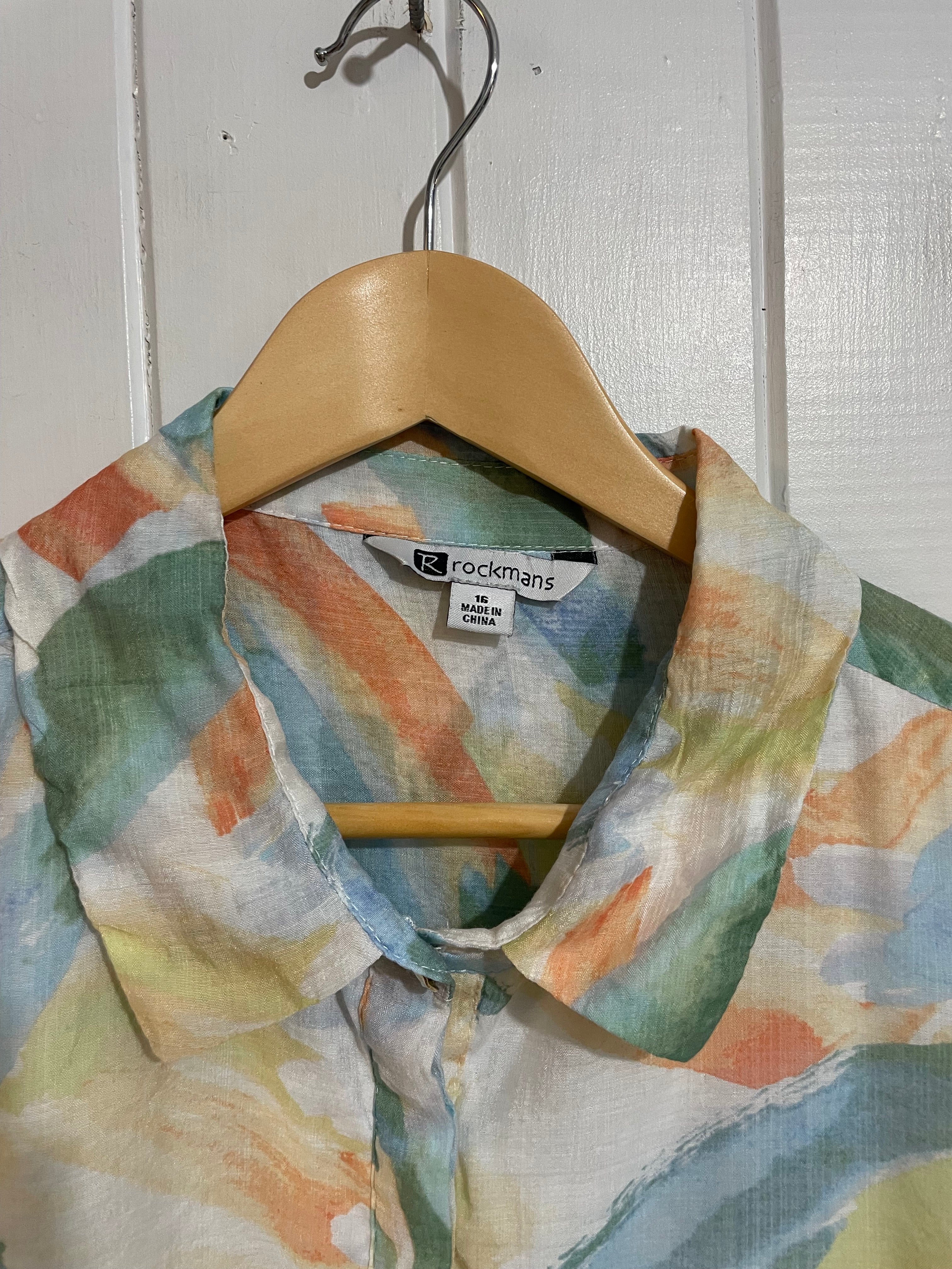 Image of (16) Rockmans | Puffy Sleeve Blouse