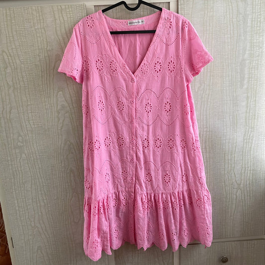 (10) Grace & Co Pink lace dress