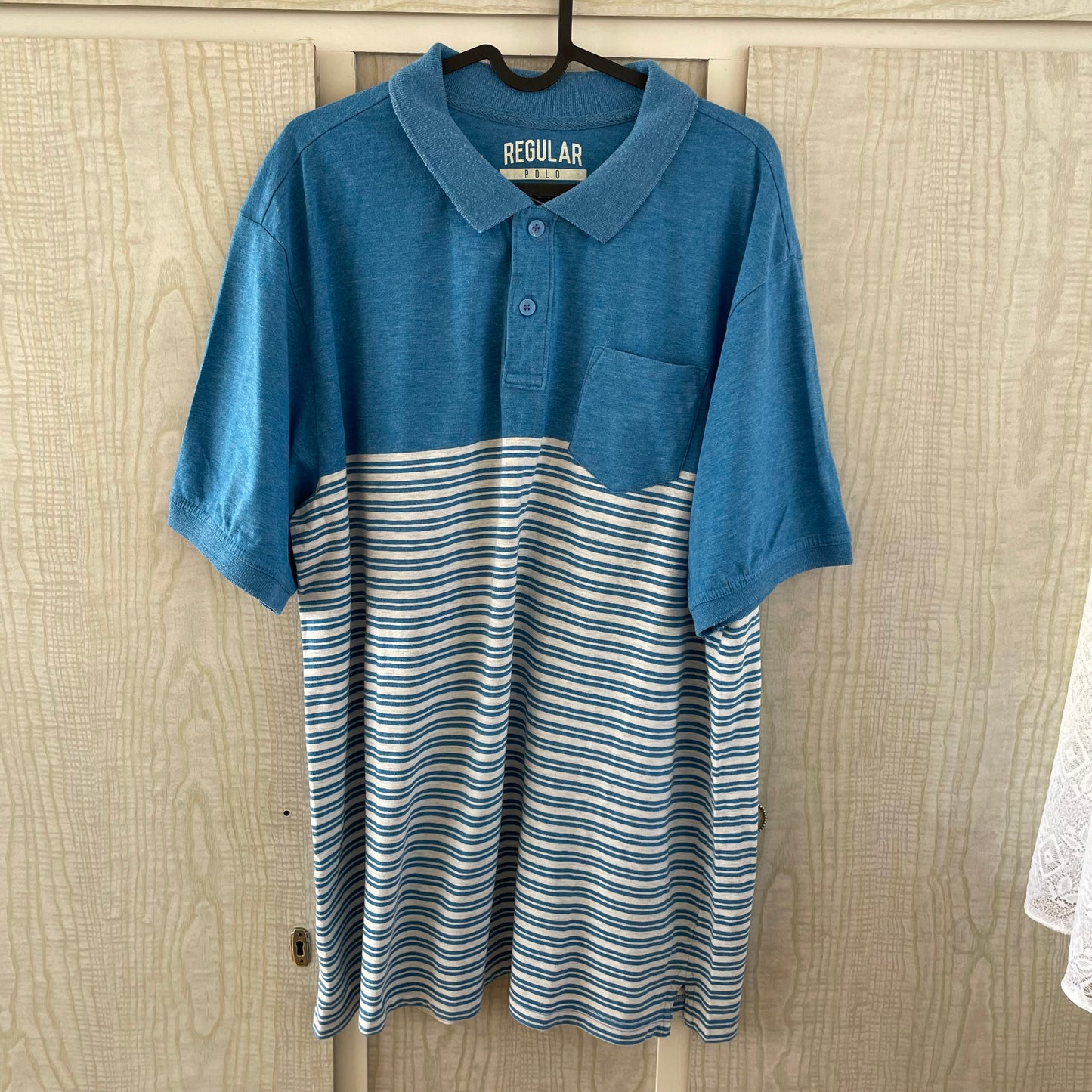 (2XL) Polo Solid/Stripes