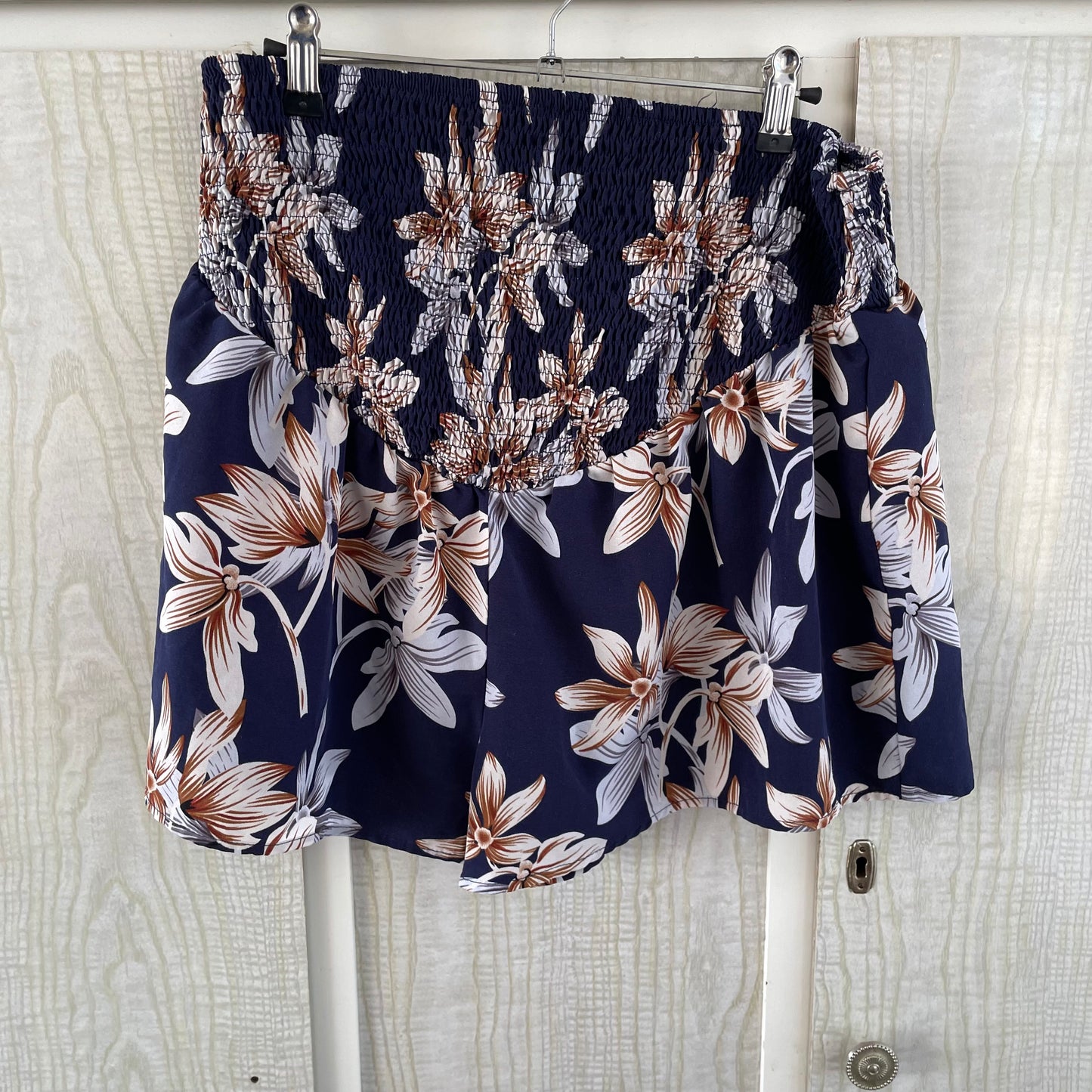 (XL) Maternity Over the Bump Floral Shorts