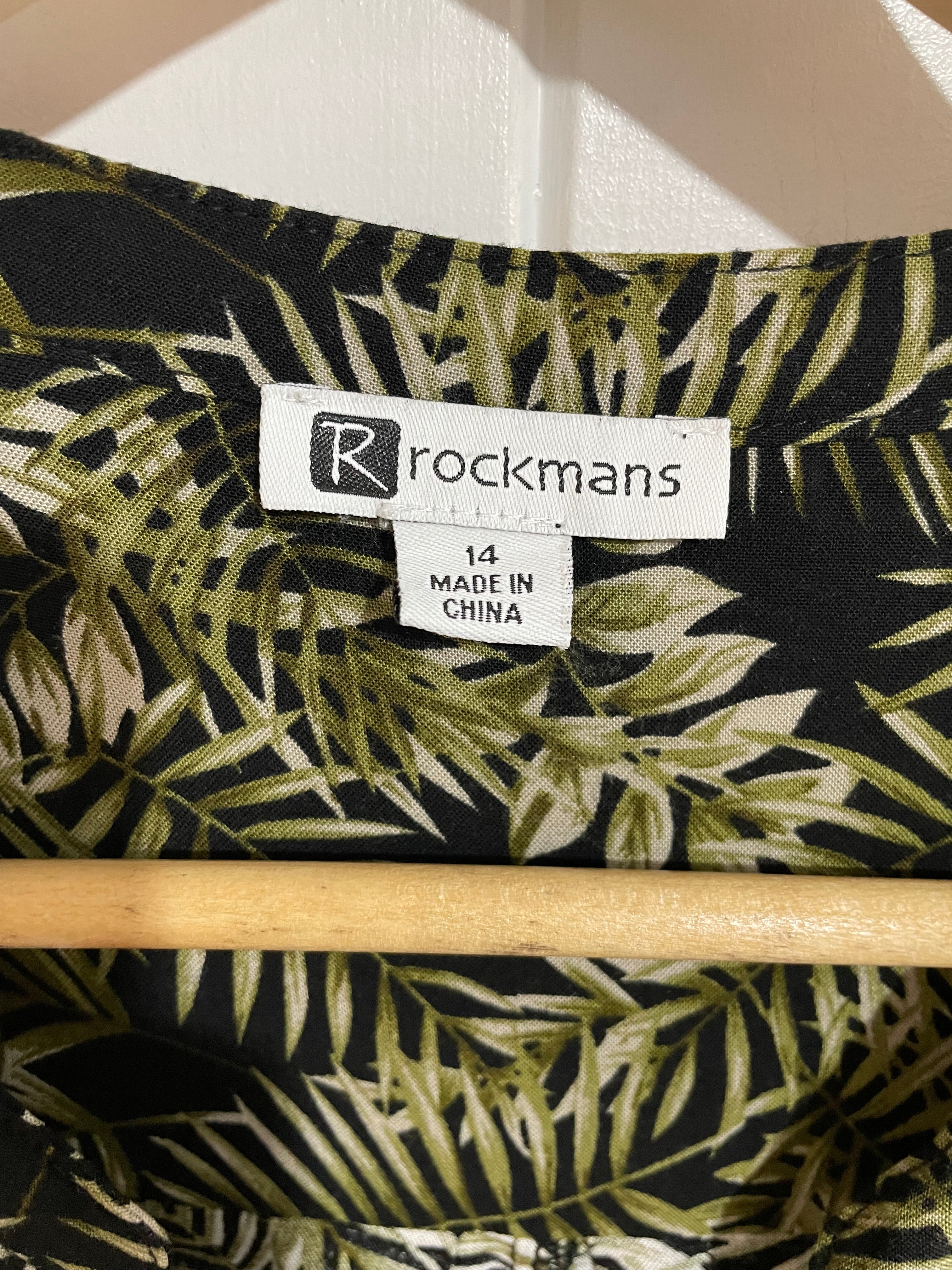 Image of (14) Rockmans | Leaf LS Blouse