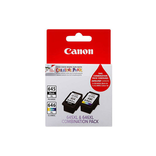INK JET CART CANON 645XL & 646XL BLACK & COLOUR TWIN PACK HIGH YEILD