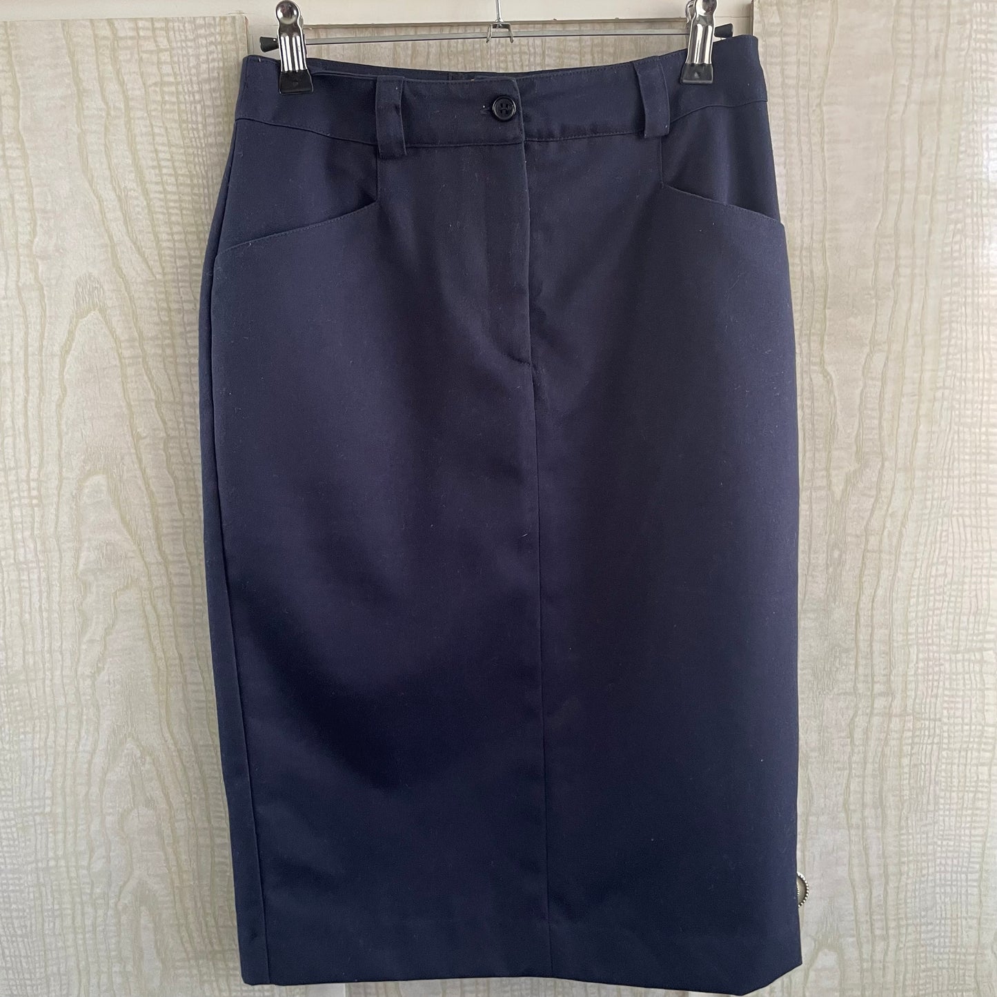 (8) Navy Corporate Pencil Skirt