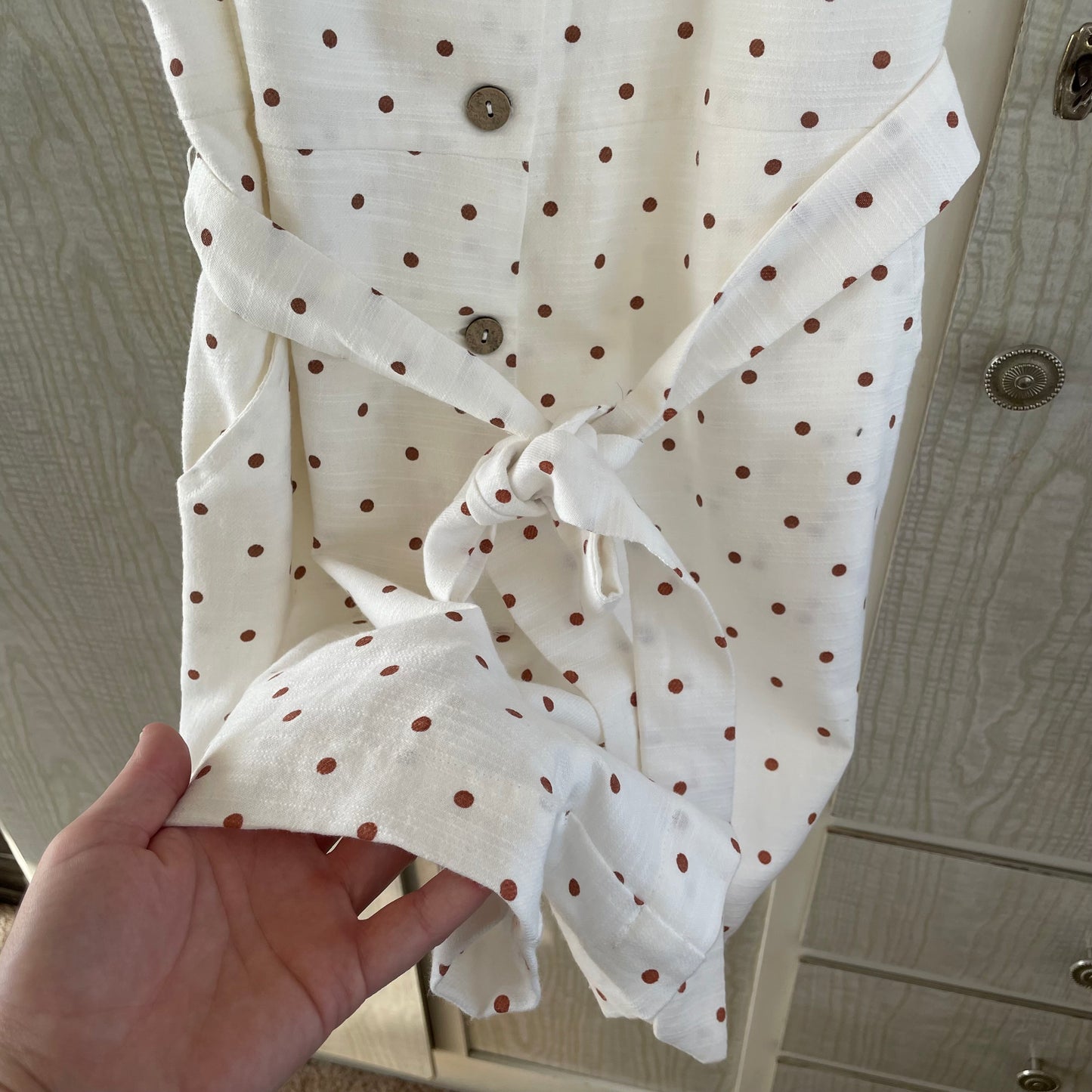 (12) Playsuit Linen Spots