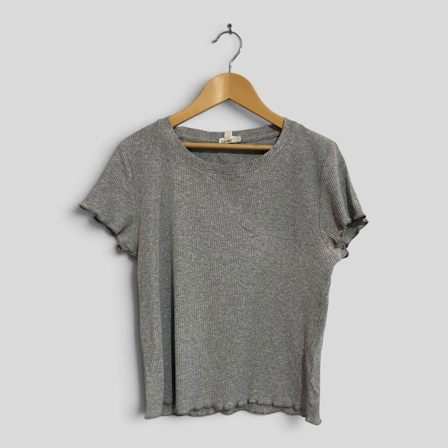 Image of (12JNR) Lily Loves | Grey Ribbed Tee