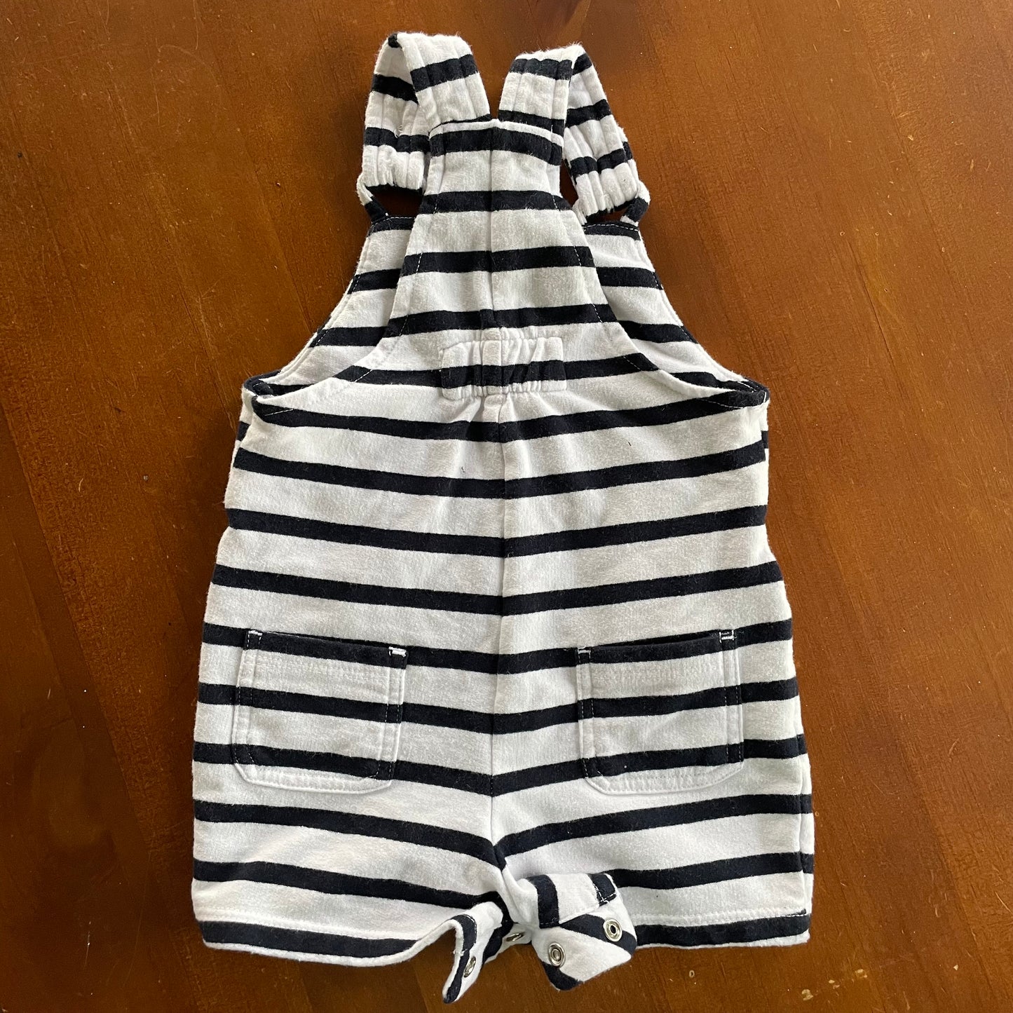 (00) Baby Berry Striped Overalls