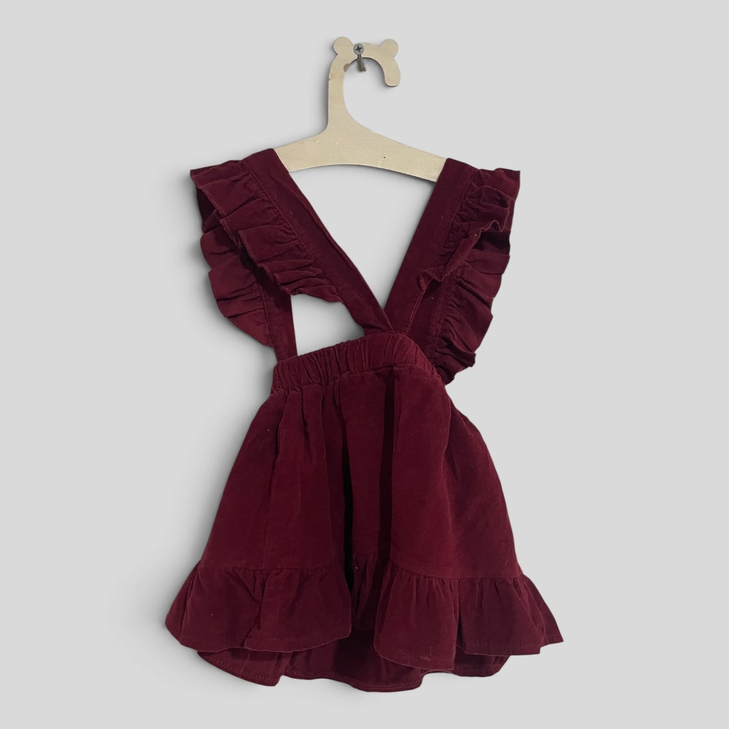 (3-6m) Curdory Dress Maroon