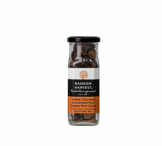 Coffee, Chocolate & Australian Rum Liqueur Rock Candy 180g | Random Harvest Gourmet