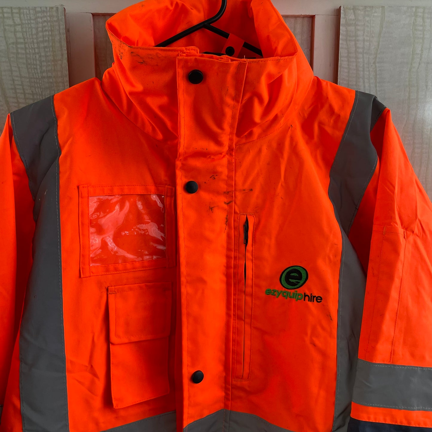 (M) Techni Vision Hi Vis Orange Rain Jacket