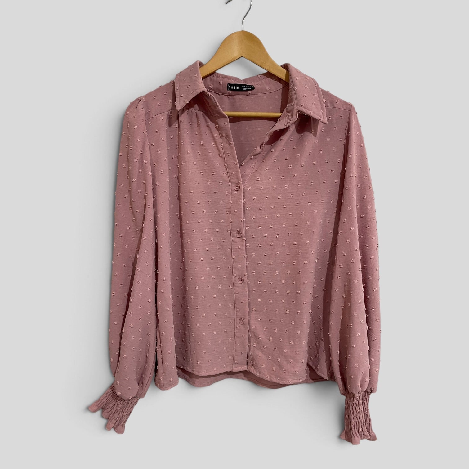 Image of (M) Shein | LS Pink Blouse