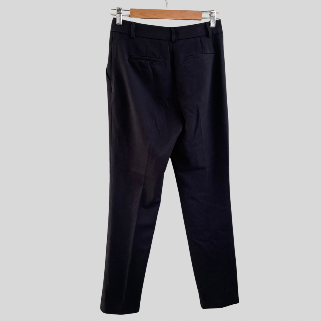 (6) Black Straight Leg Slacks