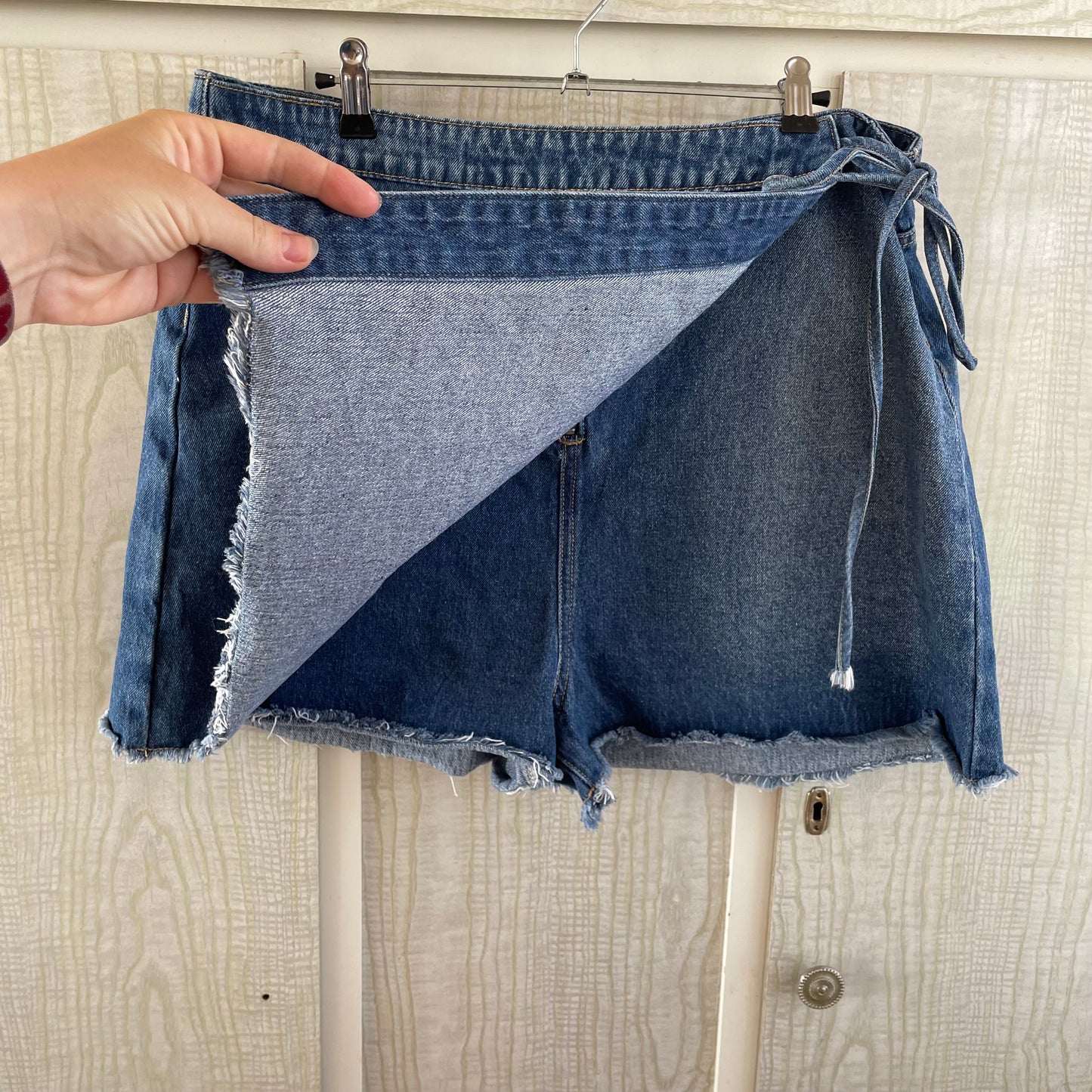 (0XL) Denim Skort