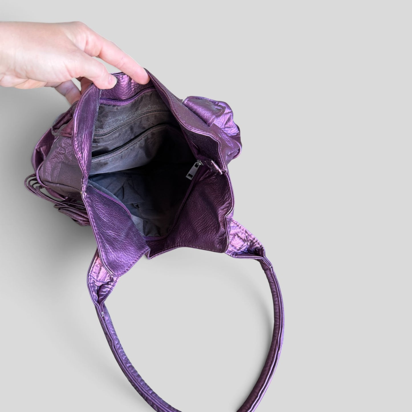 Handbag | Purple Metallic