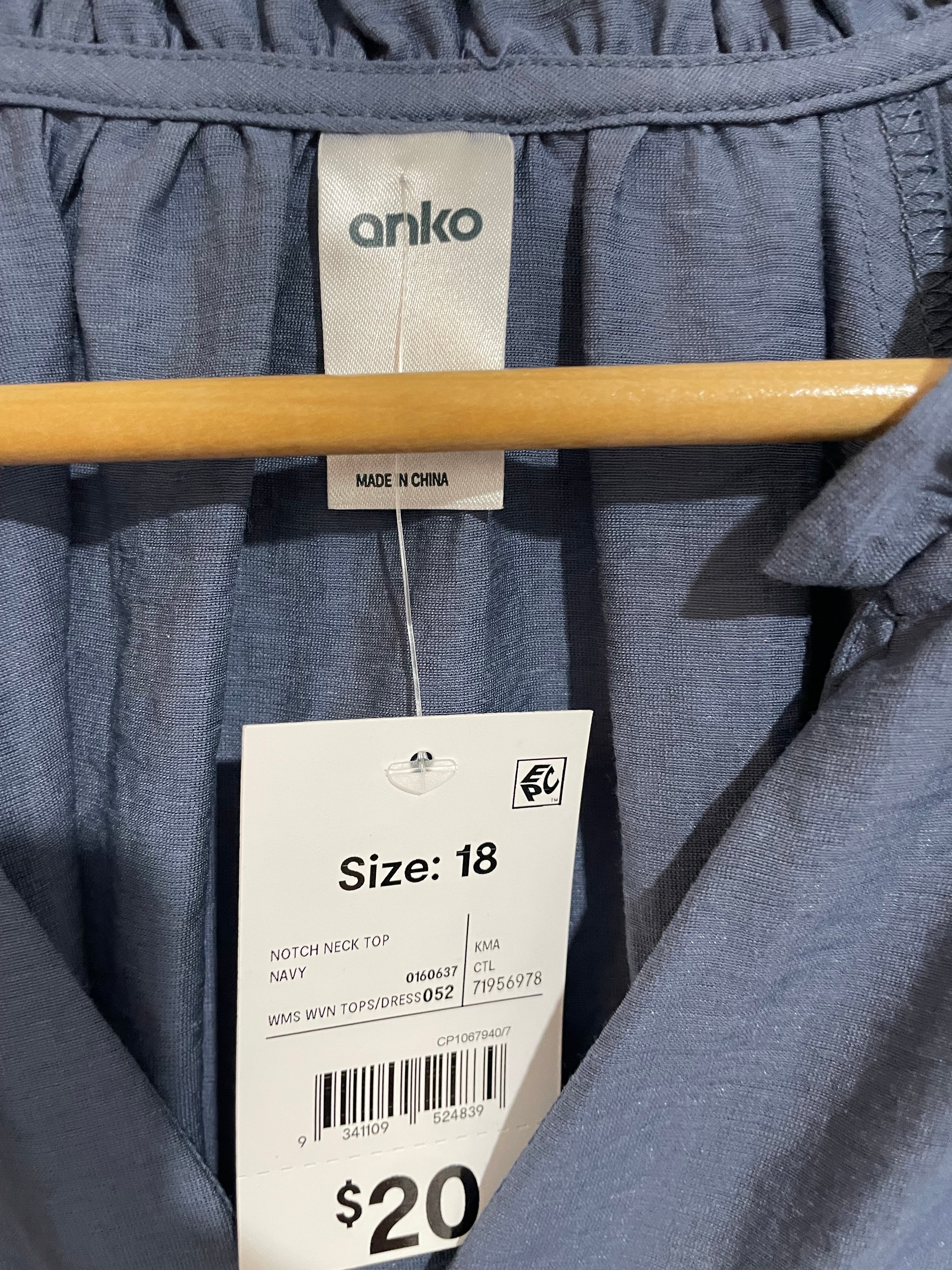 Image of (18) Anko | Navy Blouse | BNWT