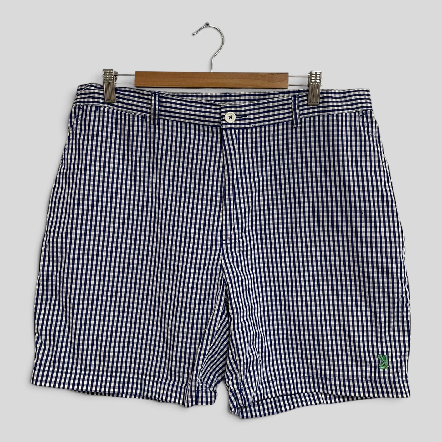 Image of (38) Dust N Boots | Blue Gingham Shorts