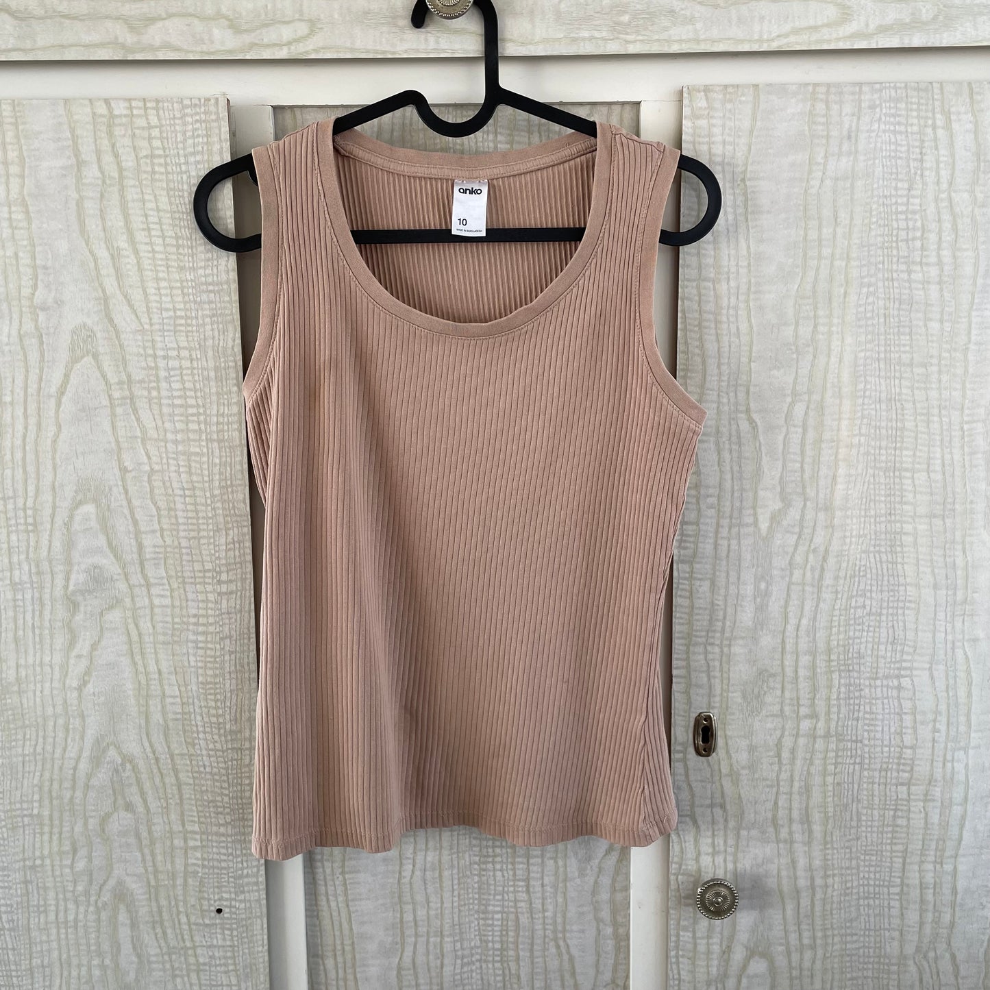 (10) Nude rib knit tank