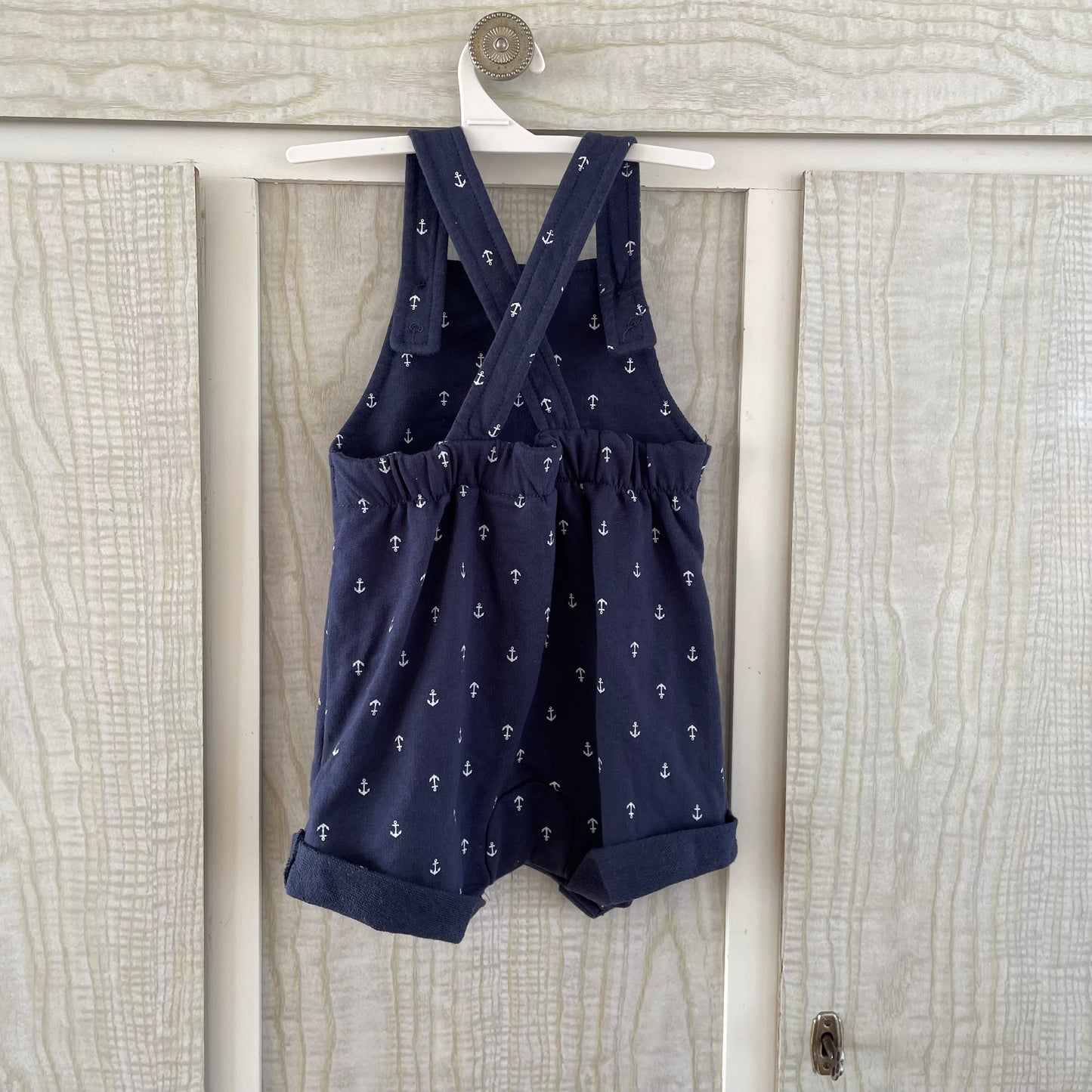 (00) overalls. Navy w/ Anchors