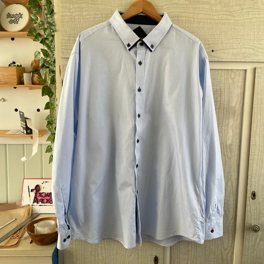 (3XL) Blue Tarocash Dress Shirt