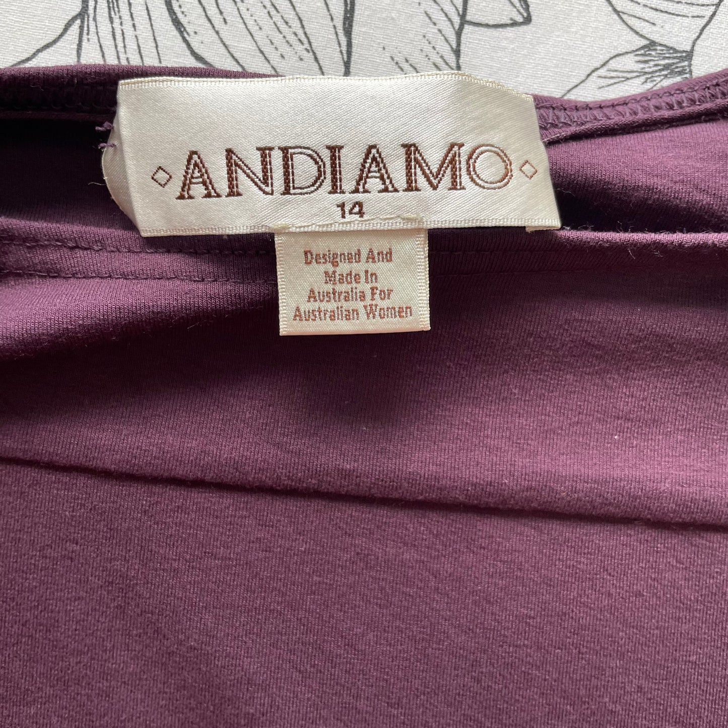 (14) Andiamo Purple L/S Jersey Dress