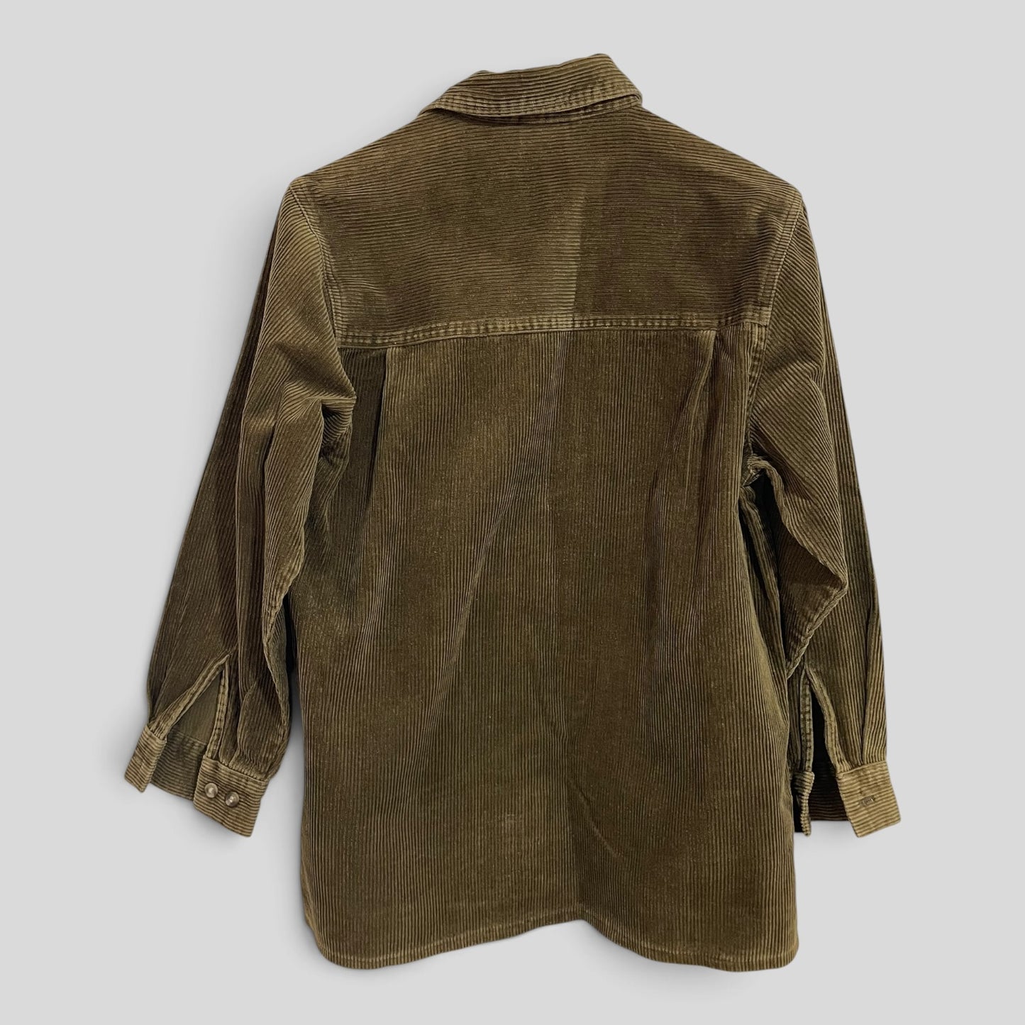 (10) Suzannegrae | Corduroy Olive LS Shirt
