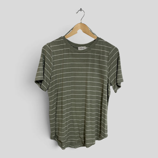 (S) Piper | Green Striped Tee