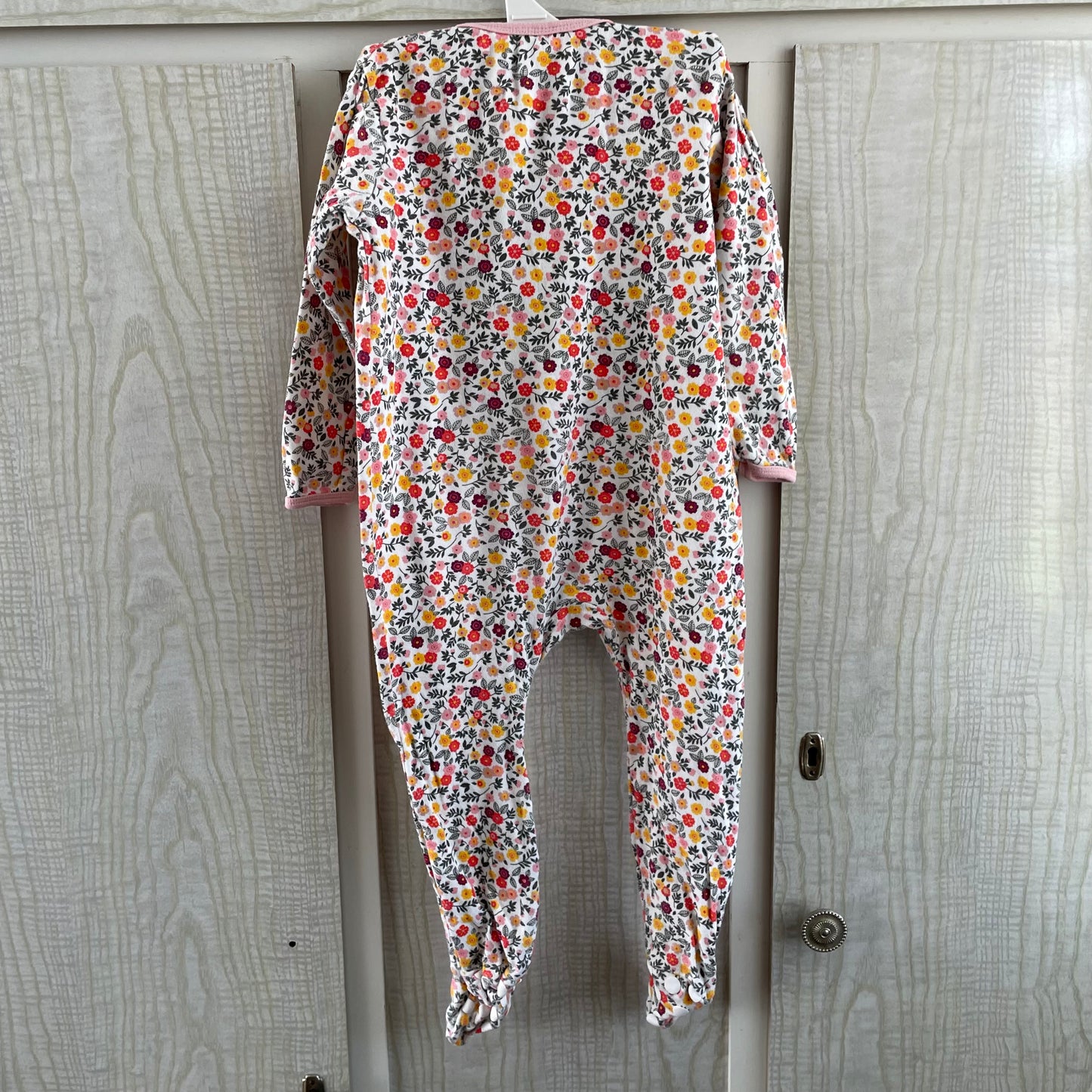 (1) Baby Berry Mini Floral print long sleeve jumpsuit