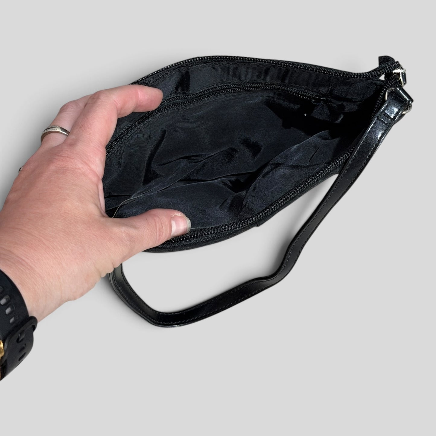 Clutch/ Small Bag | Black 2 Panel