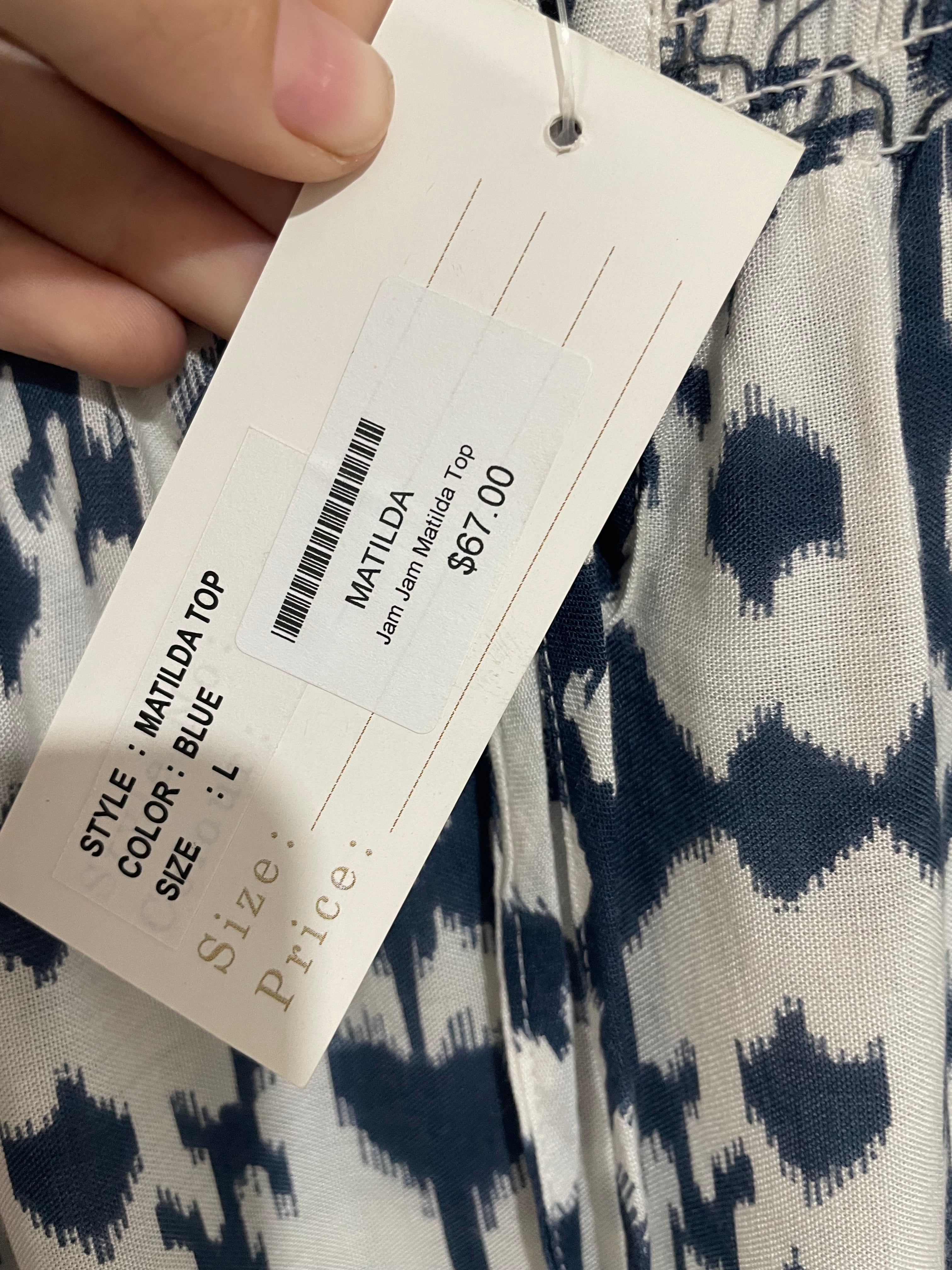 Image of (L) Jam Jam | Patterned Blouse | BNWT