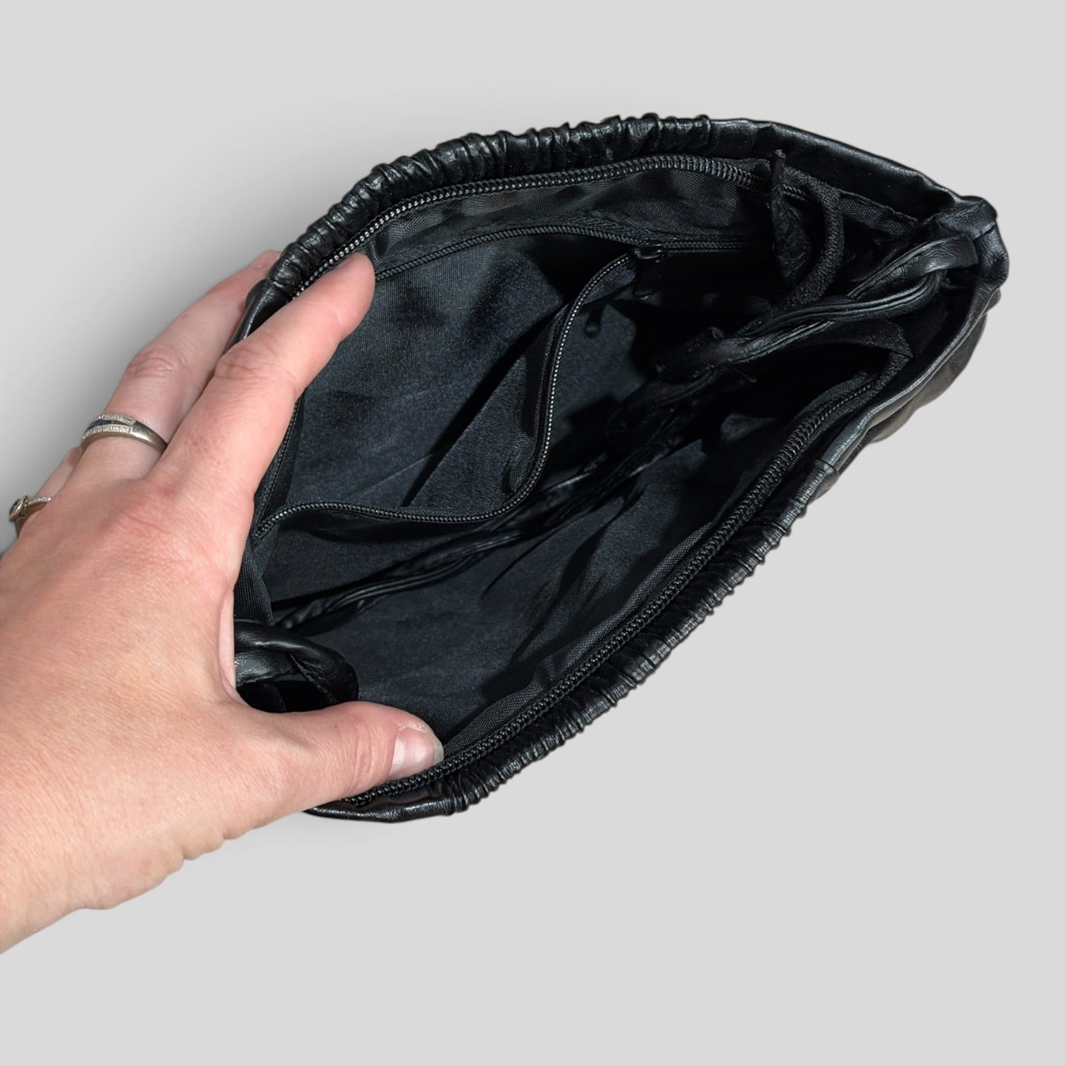 Image of Clutch | Black Ruched