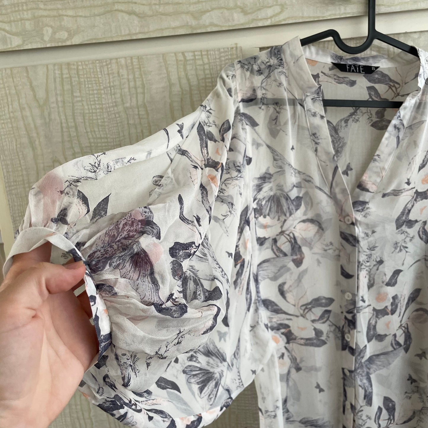 (8) Sheer Bird Blouse