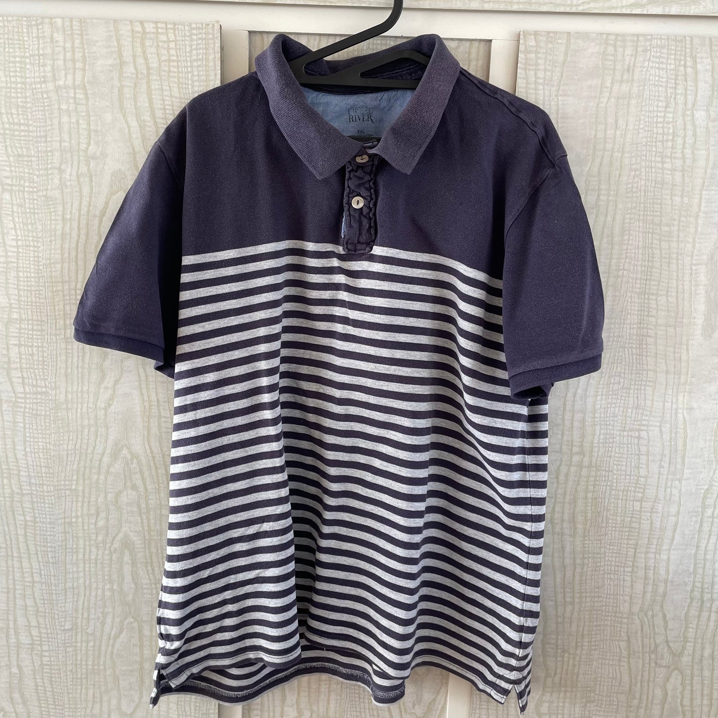 (2XL) Polo Solid/Stripes