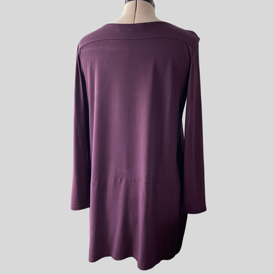 (14) Andiamo Purple L/S Jersey Dress