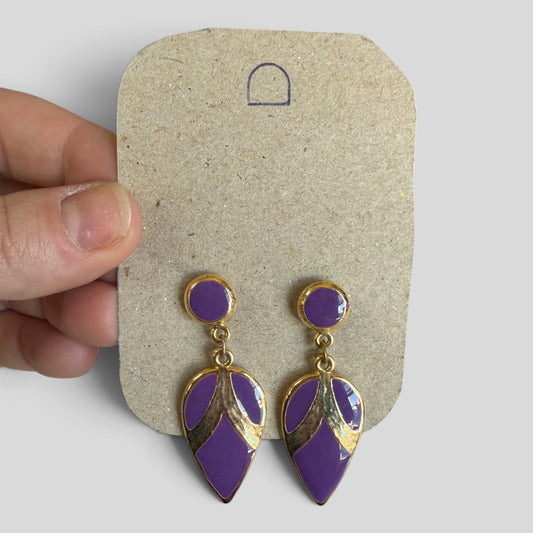 Earrings | Purple Gold